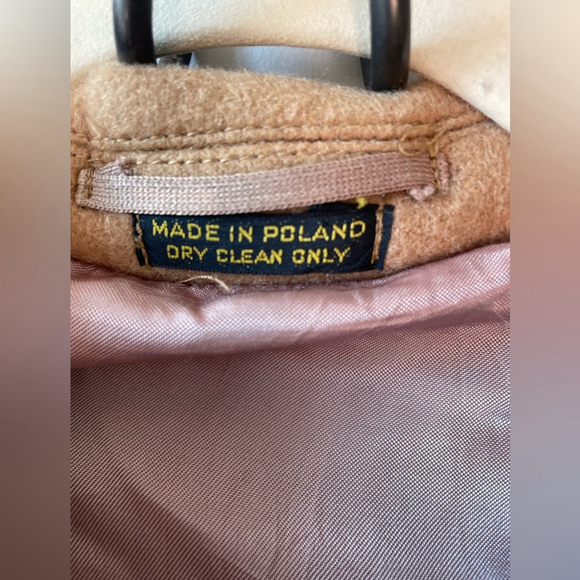 Gant, camel color wool mid-length fully lined designer trench coat vintage VGUC - Picture 2 of 12